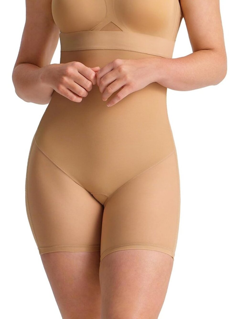 High Waist Tummy Control Shapewear Shorts for Mid-Thigh Slimming & Comfort